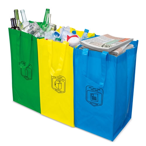 Bolsas para reciclaje de basura personalizadas y reutiizables