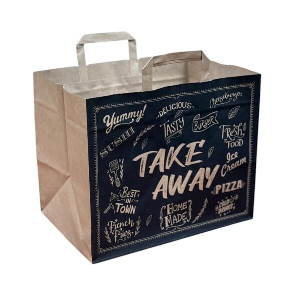 Bolsas papel take-away decoradas